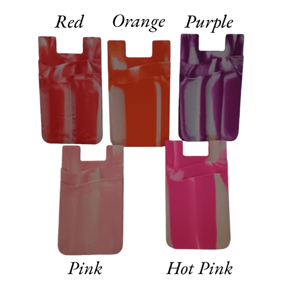 Colorful Silicone Card Holder for Phones - Picture 2 of 9